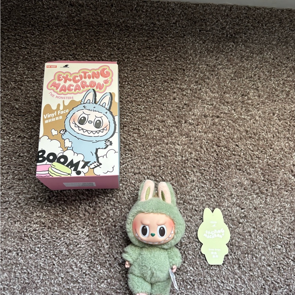 Exciting Macaron Green Grape Labubu